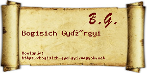 Bogisich Györgyi névjegykártya