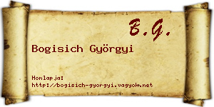 Bogisich Györgyi névjegykártya